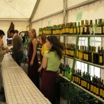 Degustacja win na rynku w Morawskiej Nowej Wsi